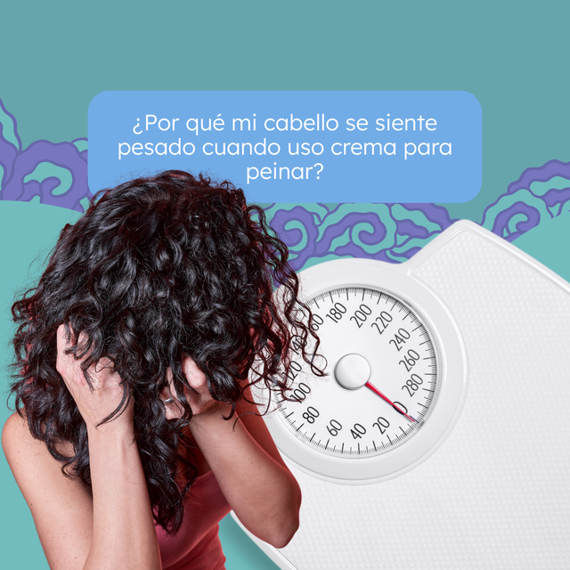 ¿Por qué mi cabello se siente pesado cuando uso crema para peinar?