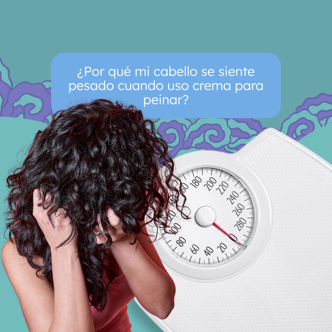 ¿Por qué mi cabello se siente pesado cuando uso crema para peinar?